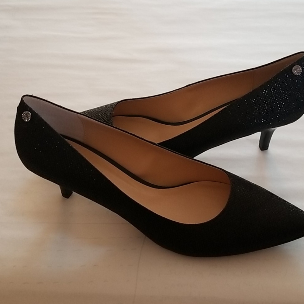 J. Renee Gianna Pump Sz. 13 M Glitter Black
